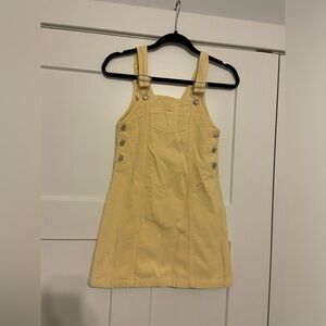 American Girl vintage 90s corduroy yellow overall dress size medium